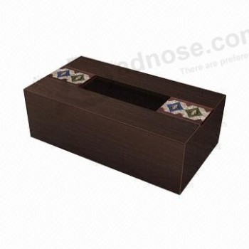изготовленный под заказ высокий-прекрасная роскошная деревянная коробка для ткани для дома (термометр-010)