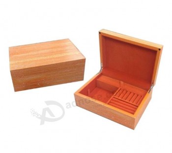 Haut de gamme personnalisé-Boîte-cAnnonceeau en bois fin peinture orange
