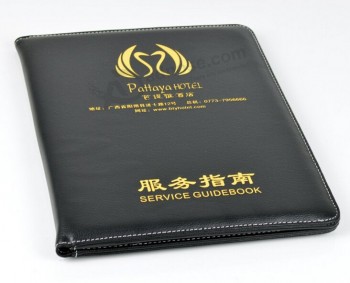 Custom high-end Leather Hotal Service Guidebook