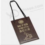定制高-结束皮革透明房间挂标签