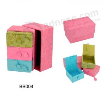Nouvelles boîtes de rangement de bijoux colorés (Jb-039) Pour la coutume avec votre logo
