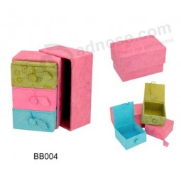 Novas caixas de armazenamento de jóias coloridas (Jb-039) Para o coStume com o seu logotipo