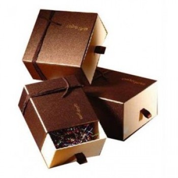 Boîtes d'eMballage de mini tiroir en épingle à cheveux d'or pour la coutume avec votre logo