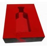 EMballage rouge personnalisé eva vin plateau avec du velours pour personnalisé avec votre logo