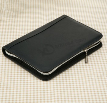 пользовательский кожаный ноутбук с застежкой-молнией для вашего логотипа