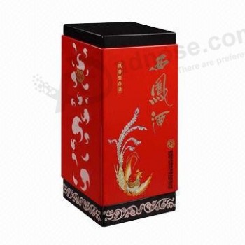 민족주의 스타일 스프레이-귀하의 로고와 함께 사용자 지정에 대 한 목조 와인 상자 그림