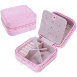 Portable Leather Zipper Jewelry Collecting Box (GB-110) for custom with your logo