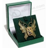 Green Genuine Leather Pendant Chain Showing Box for custom with your logo