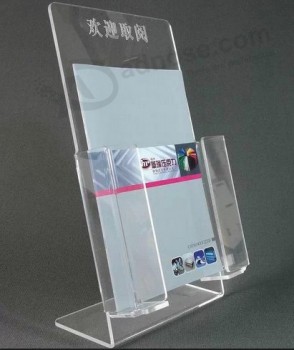 Custom high-end Clear Acrylic Shelf for Magazines