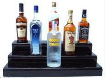 Custom high-end Black Acrylic Bar Liquor Bottle Display