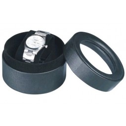Black Round Lady Watch Box with Window (WB-006) for custom with your logo