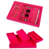 Velvet Combined Display Tray for Jewelry Shop for custom with your logo