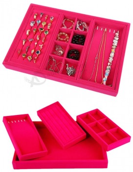 Velvet Combined Display Tray for Jewelry Shop for custom with your logo