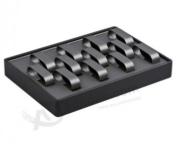 Dark Grey 12-Watch Stackable Display Tray for custom with your logo