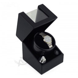 Carica automatica per orologi in legno con verniciatura nera Annuncio alta lucentezza personalizzata con il tuo logo