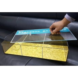 Alto personalizzato-Fine scatola di immagazzinaggio ACrilico medicinale con logo serigrafato