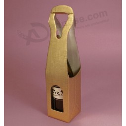 Custom high-end Portable Golden Paper Packaging Wine Box