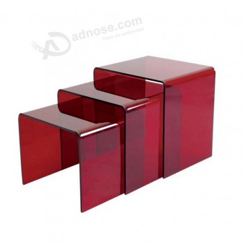Custom high-end Nested Red Acrylic Jewel Displays