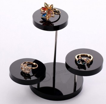Custom high-end Glossy Black Acrylic Ring Pop-up Display Base