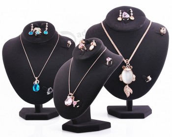 Wholesale Regular Black Velvet Necklace Displays for custom with your logo