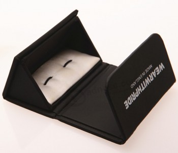 Driehoek zilver hot Stamping logo broche geschenkdoos voor op maat met uw logo