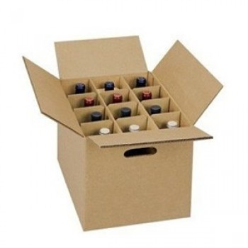 изготовленный под заказ высокий-конец крафт гофрированный бумажный винный шкаф (гб-029)