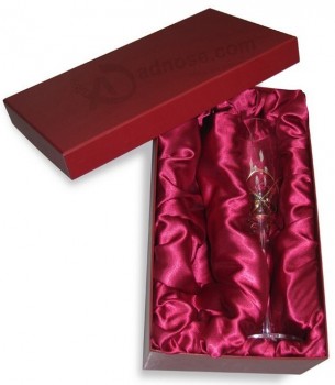 Alto personalizzato-Scatola di immagazzinaggio del bicchiere di vino della carta StamPApàta rossa dell'eStremità (AC-30)