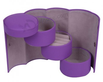 Forme de tube trois couches empilées boîte de rangement d'ornements pour la coutume avec votre logo