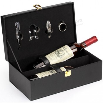 Alta personalizDe Anúncios.o-Caixa de Presente de armazenamento de conjunto de vinho Preto final