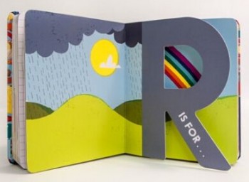 Wholesale custom high quality Amazing Die-Cut Baby Alphabet Book