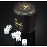 Custom high-end Round Leather Dice Holder Case