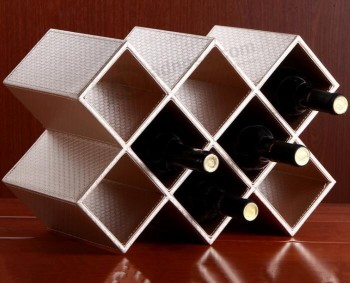 Custom high-end Leather Red Wine Rack for Restaurant