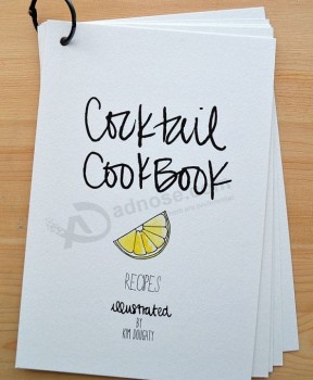 Großhandel benutzerdefinierte hochwertige draht-O verbindliches Cocktail-Kochbuch