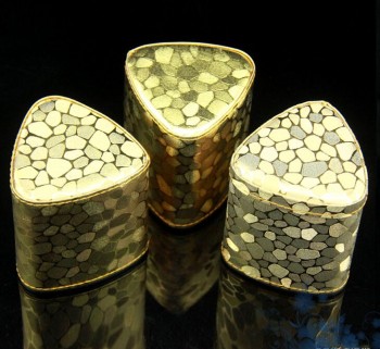 Benutzerdefinierte hoch-Ende goldenes Leder Juwel Geschenkboxen
