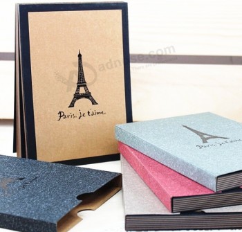 Custom high-end Eco-Friendly Kraft Paper 6" X 8" Photo Albums with your logo