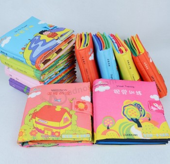 En gros personnalisé de haute qualité bébé sécuritaire ApPrenant des livres en textile (Tb-005)