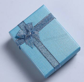 Alto personalizzato-Scatola regalo confezionata con catena a mano blu chiaro