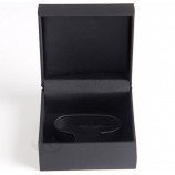 Custom high-end Black PVC Leather Bangle Packing Gift Box