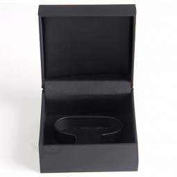 Custom high-end Black PVC Leather Bangle Packing Gift Box