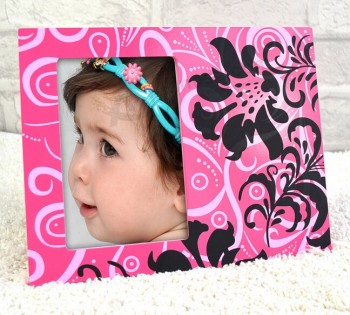 Custom high-end Cute Spray Painting Wood Baby Photo Frame (PF-030) with your logo