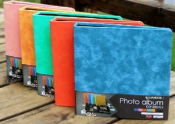 Wholesale custom high-end Modern Soft Leather Family Photos Collection Albums with your logo