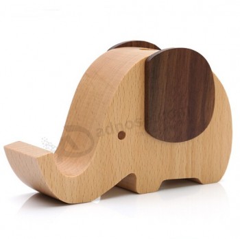 Boîte à musique en bois en forme de gros petit éléphant personnalisé