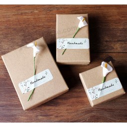 Großhandel benutzerdefinierte handgemAchte KraftPApier Ohr Anhänger Box