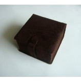 Wholesale custom Brown Velveting Jewelry Gift Box
