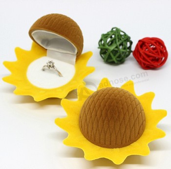 оптовой изготовленной на заказ коробке подарка кольца обручального кольца типа sunflower
