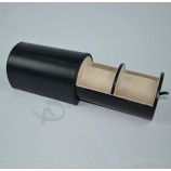 Wholesale custom Classic Black Leather Watch Coffin Box