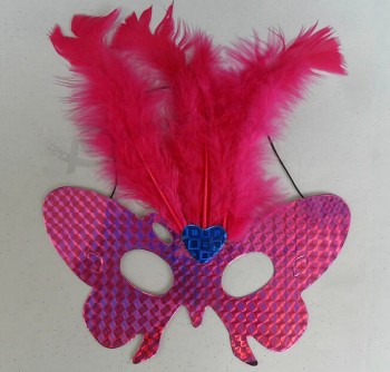 Großhandel benutzerdefinierte hochwertige Mode TanzParty Feder Maske