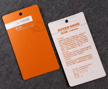 PApel impresso pendurar cartão com furo Para o coStume com o seu logotipo