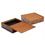  Wholesale custom Matt Golden Painting Wooden Gift Box