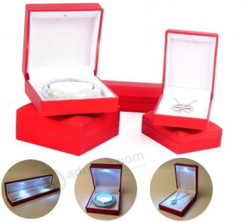 Wholesale custom Hot Selling Jade Jewelry Boxes with LED Lights